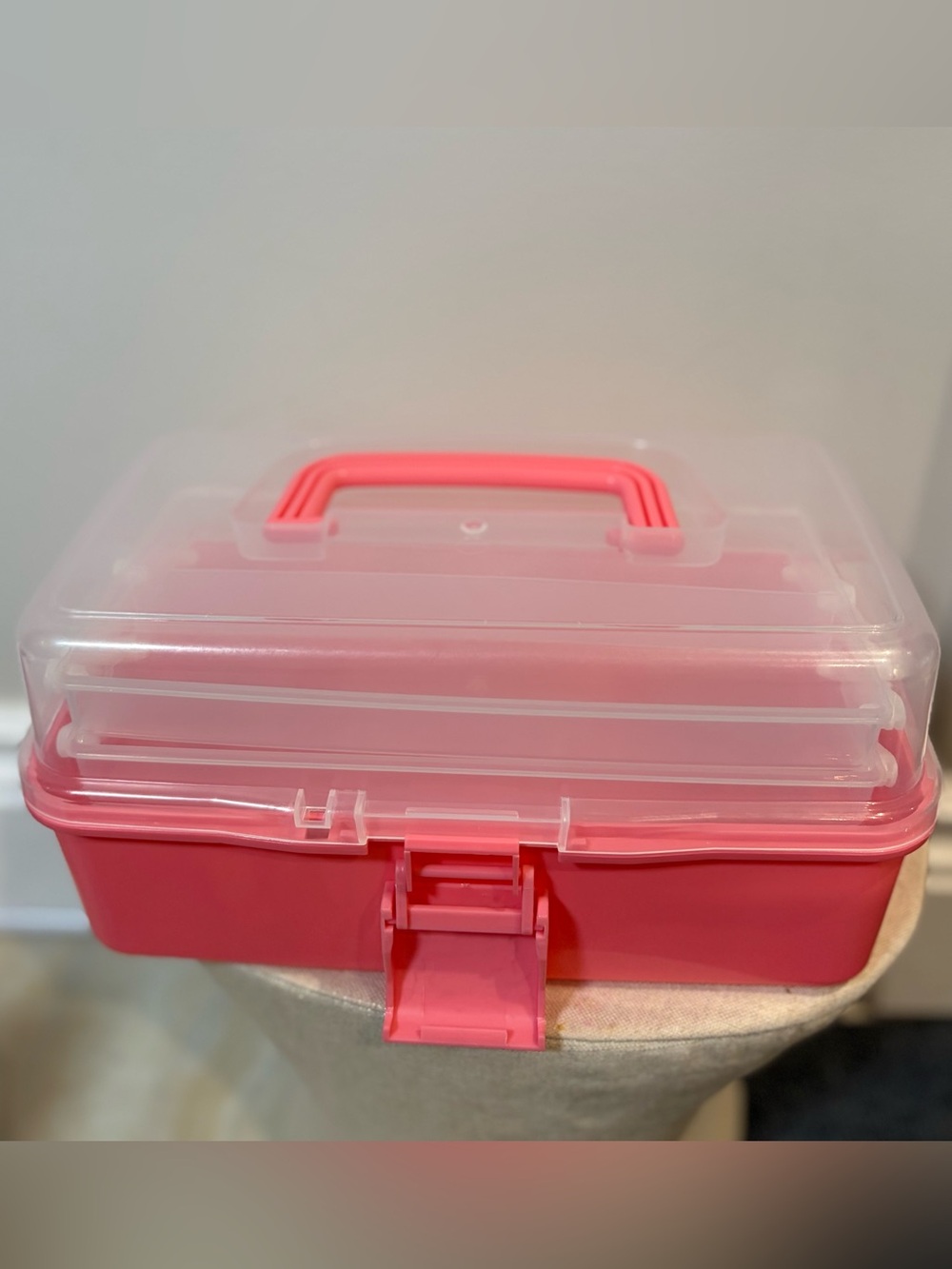 NWT Pink 3-Tier Plastic Craft and Makeup Storage - Picture 5 of 6